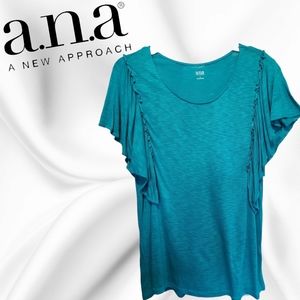 NWT a.n.a Ruffled Blouse L